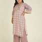 Janasya Light Georgette Yoke Embroidery A-Line Kurta Set | Swadesiicart