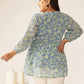 Janasya Bright Georgette Tropical A-Line Tunic | Swadesiicart