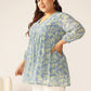 Janasya Bright Georgette Tropical A-Line Tunic | Swadesiicart