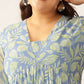 Janasya Bright Georgette Tropical A-Line Tunic | Swadesiicart