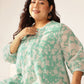 Janasya Light Georgette Floral A-Line Tunic | Swadesiicart
