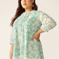 Janasya Light Georgette Floral A-Line Tunic | Swadesiicart