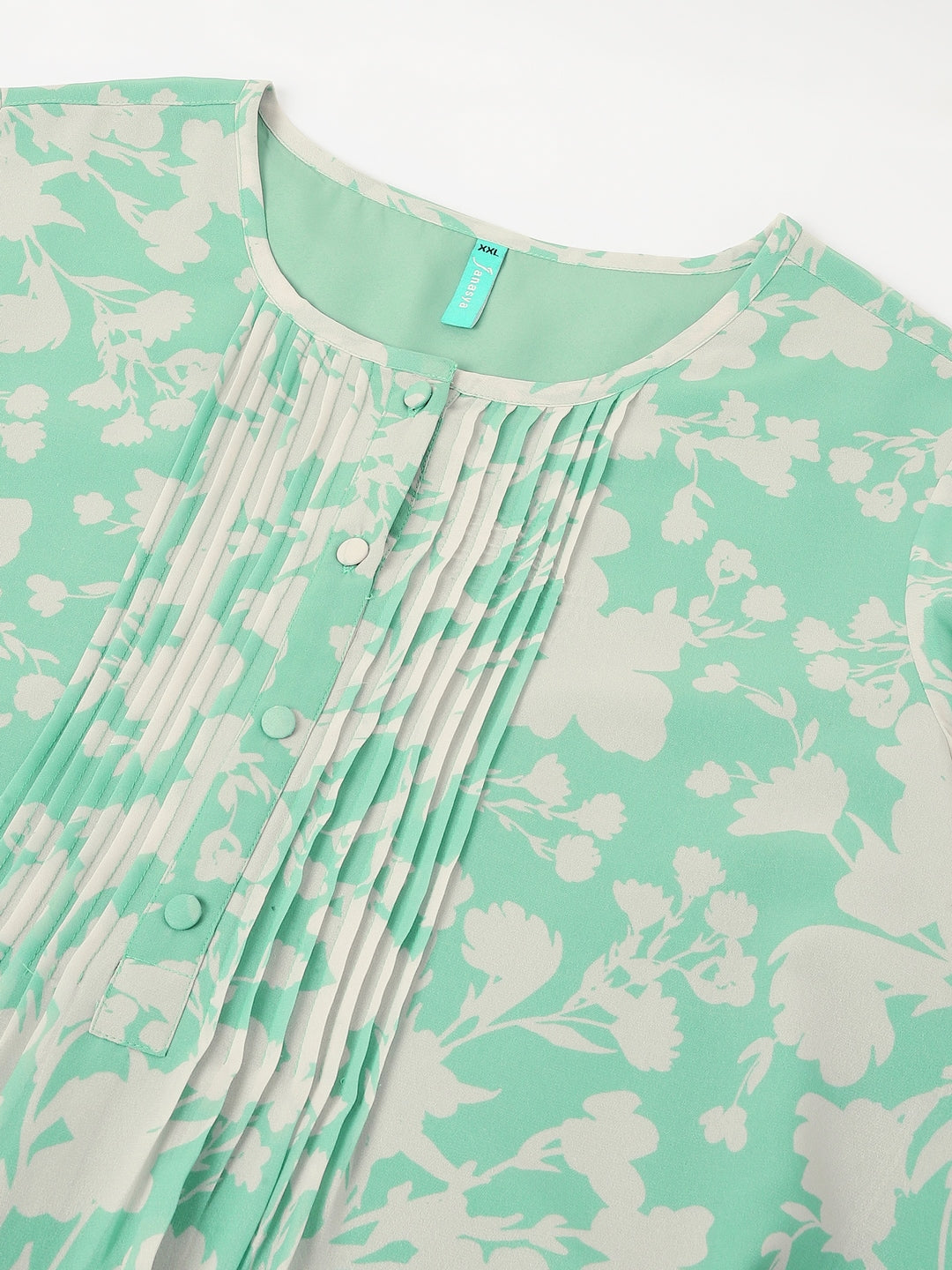 Janasya Light Georgette Floral A-Line Tunic | Swadesiicart