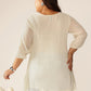 Janasya Light Dobby Chiffon Self Design A-Line Tunic | Swadesiicart