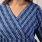 Janasya Dark Cotton Geometric Straight Kurta - Swadesiicart