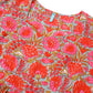 Janasya Bright Cotton Floral Flared Dress | Swadesiicart