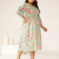 Janasya Bright Cotton Floral A-Line Dress | Swadesiicart