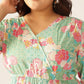 Janasya Bright Cotton Floral A-Line Dress | Swadesiicart