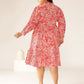 Janasya Bright Cotton Floral A-Line Dress | Swadesiicart