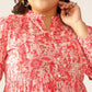 Janasya Bright Cotton Floral A-Line Dress | Swadesiicart