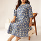 Janasya Bright Cotton Floral Fit & Flare Dress | Swadesiicart