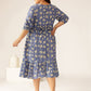Janasya Bright Cotton Floral Fit & Flare Dress | Swadesiicart