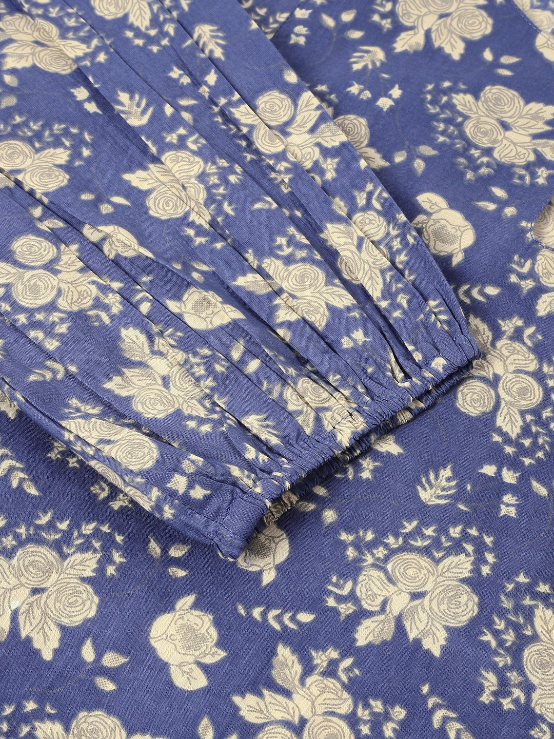 Janasya Bright Cotton Floral Fit & Flare Dress | Swadesiicart