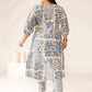 Janasya Light Cotton Floral A-Line Kurta Set | Swadesiicart