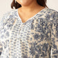 Janasya Light Cotton Floral A-Line Kurta Set | Swadesiicart