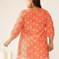 Janasya Bright Georgette Floral A-Line Tunic | Swadesiicart