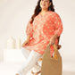 Janasya Bright Georgette Floral A-Line Tunic | Swadesiicart