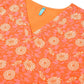 Janasya Bright Georgette Floral A-Line Tunic | Swadesiicart