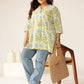 Janasya Light Cotton Floral A-Line Tunic | Swadesiicart