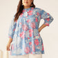 Janasya Bright Cotton Floral A-Line Tunic | Swadesiicart