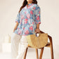 Janasya Bright Cotton Floral A-Line Tunic | Swadesiicart