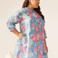 Janasya Bright Cotton Floral A-Line Tunic | Swadesiicart
