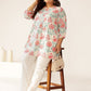 Janasya Light Cotton Floral A-Line Tunic | Swadesiicart