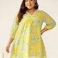 Janasya Bright Georgette Floral A-Line Tunic | Swadesiicart