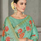 Sea Green Rangkat Tussar Silk Woven Design Saree with Unstitched Blouse - Mohmanthan Eshani | Swadesiicart
