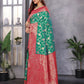 Joban Fashion Banarasi Green Woven Soft Silk Saree | Swadesiicart