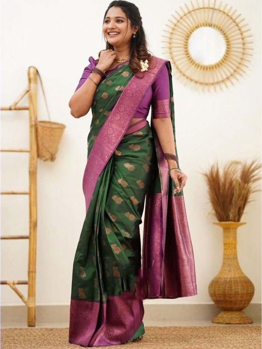 Anouk Woven Design Zari Banarasi Saree | Swadesiicart
