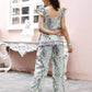 Blue Rayon Paisley Printed Top with Matching Bottom - Eesha - Swadesiicart