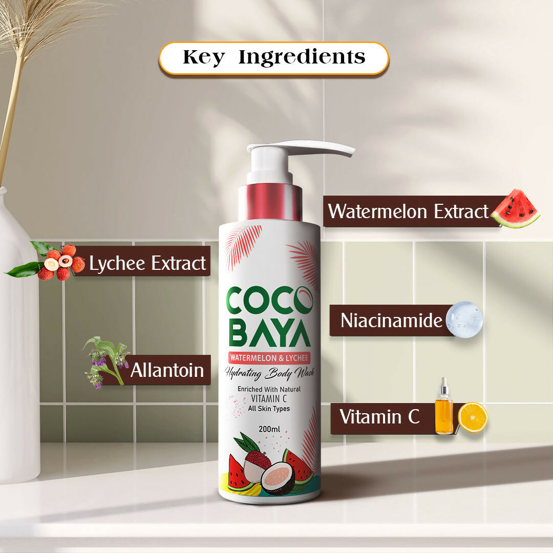 Cocobaya Watermelon & Lychee Body Wash | Swadesiicart