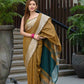 Beatitude Mustard Cotton Jacquard Border Tangail Handloom Saree