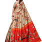 Vamika Chiku Kalamkari With Jhalar Khadi Silk Saree - Swadesiicart