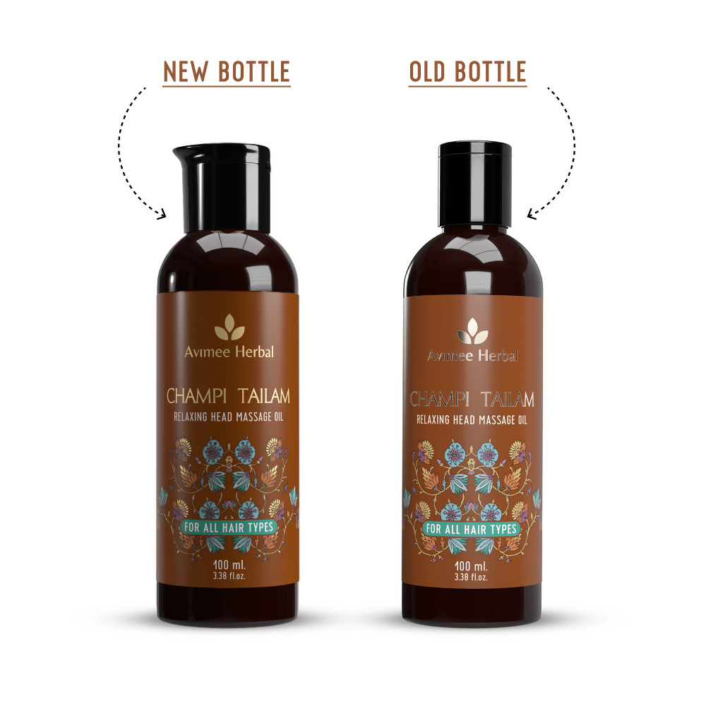 Avimee Herbal Champi Tailam, Relaxing Head Massage Oil, For All Hair Types - Limited Time Offer - Swadesiicart