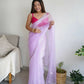 Vamsee Sheetal Lavender Organza Saree - Swadesiicart