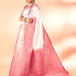 Joban Fashion White & Rani Pink Plain With Weaving Border Banarasi Silk Sarees | Swadesiicart
