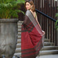 Beatitude Brown Cotton Jacquard Border Tangail Handloom Saree
