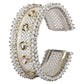 Joban Fashion Women White Beads Style Silver Tone Bangle | Swadesiicart