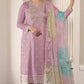 Anaita Lavender Embroidered Silk Stitched Salwar suit