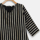 Ahalyaa Black Georgette Stripped Gold Printed Kids Kurta Pant Set For Girls | Swadesiicart