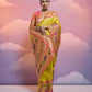 Vishnu Weaves Women's Yellow Paithani Silk Zari Woven Saree with Blouse - Swadesiicart
