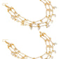 Ruby Raang Gold Pearl Ear Chains (set of 2) | Swadesiicart
