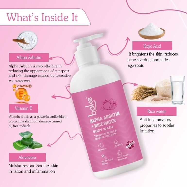 Bake Alpha Arbutin Body Wash | Swadesiicart