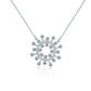 Cauer Moissanite Round Pendant Necklace in 925 Sterling Silver, White Gold Plated | Swadesiicart