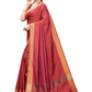 Vamika Banarasi Jacquard Weaving Orange Saree | Swadesiicart