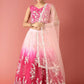 House of Panchhi Rose Tone Shadding Net Sequinse Work Lehenga & Blouse, Dupatta | Swadesiicart