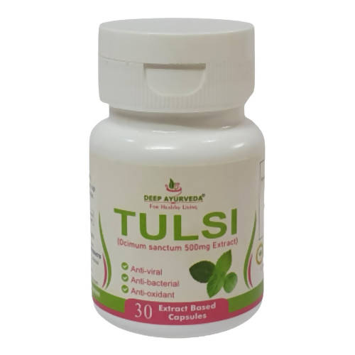 Deep Ayurveda Tulsi 500mg Veg Capsules - DEEP AYURVEDA