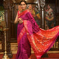 Very Much Indian Pure Silk Paithani With Most Magenta With Contrast Pink | Swadesiicart